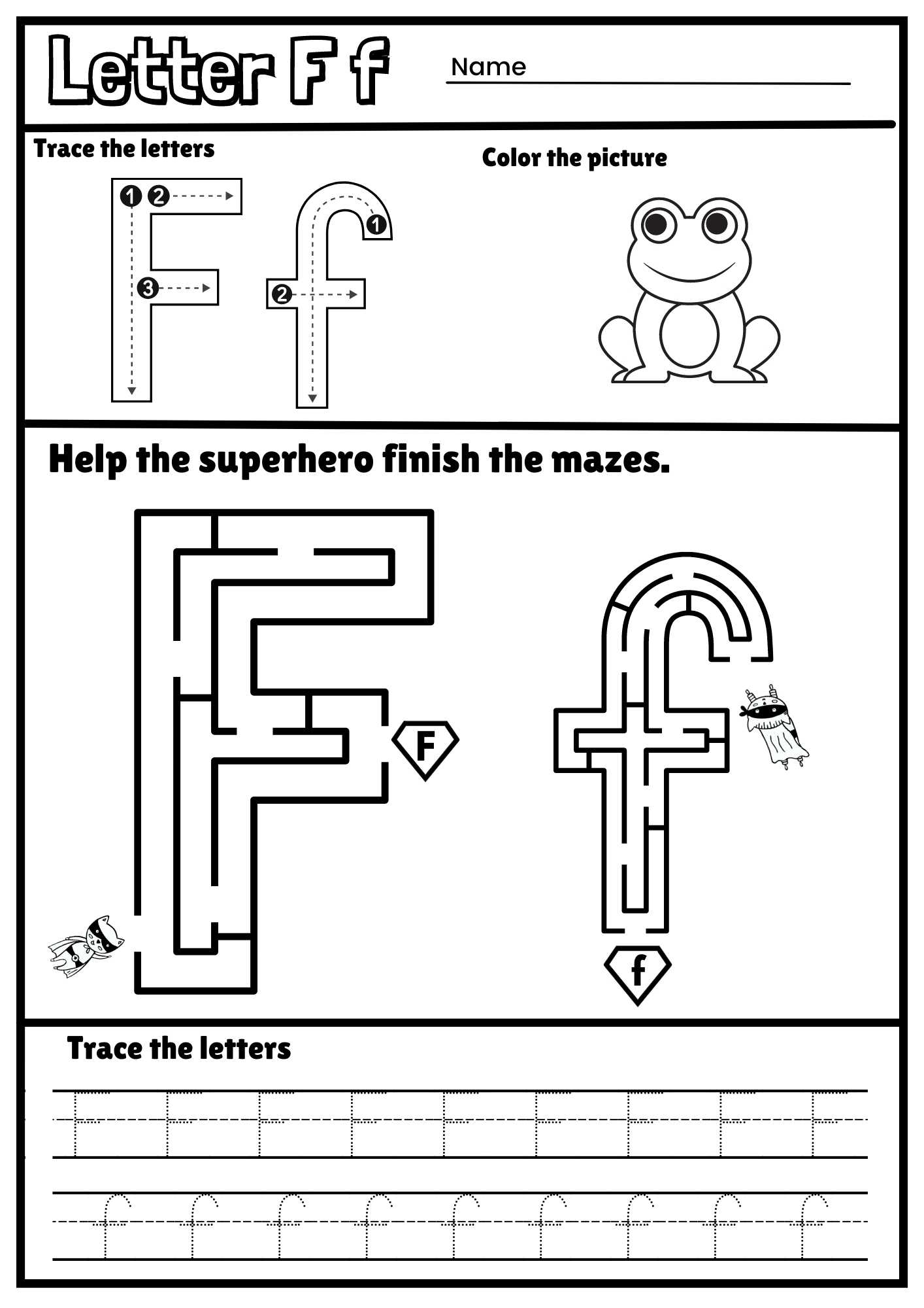 Letter F Coloring Worksheets For Kindergarten 2025 